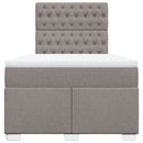 vidaXL tópszínű szövet rugós ágy matraccal 120 x 200 cm