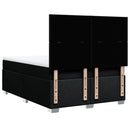 vidaXL fekete szövet rugós ágy matraccal 140 x 200 cm