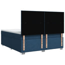 vidaXL kék szövet rugós ágy matraccal 180 x 200 cm