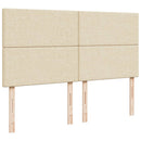 vidaXL krémszínű szövet rugós ágy matraccal 200 x 200 cm