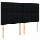 vidaXL fekete szövet rugós ágy matraccal 200 x 200 cm