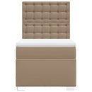 vidaXL cappuccino színű műbőr rugós ágy matraccal 80 x 200 cm