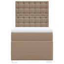 vidaXL cappuccino színű műbőr rugós ágy matraccal 90 x 200 cm