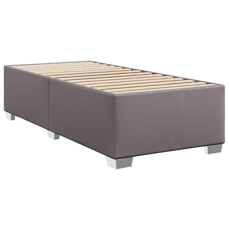 vidaXL szürke műbőr rugós ágy matraccal 100 x 200 cm