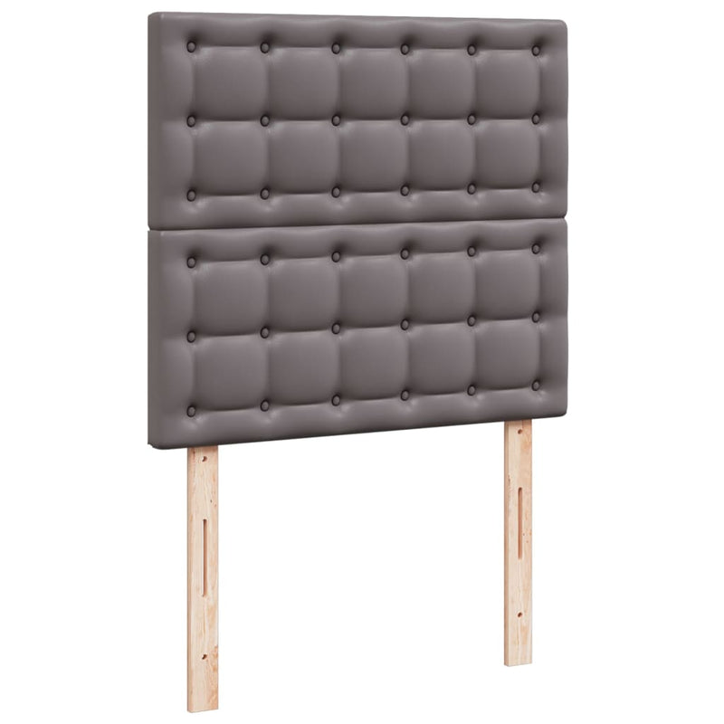 vidaXL szürke műbőr rugós ágy matraccal 100 x 200 cm
