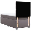 vidaXL szürke műbőr rugós ágy matraccal 100 x 200 cm