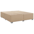 vidaXL cappuccino színű műbőr rugós ágy matraccal 200 x 200 cm