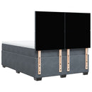 vidaXL sötétszürke bársony rugós ágy matraccal 140x190 cm