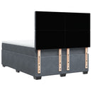 vidaXL sötétszürke bársony rugós ágy matraccal 140x190 cm