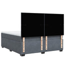 vidaXL sötétszürke bársony rugós ágy matraccal 180x200 cm