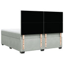 vidaXL világosszürke bársony rugós ágy matraccal 180x200 cm