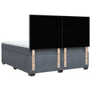 vidaXL sötétszürke bársony rugós ágy matraccal 180x200 cm