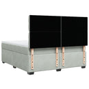 vidaXL világosszürke bársony rugós ágy matraccal 180x200 cm