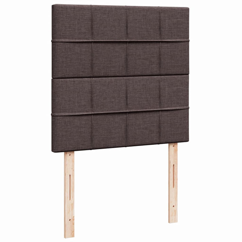 vidaXL sötétbarna szövet rugós ágy matraccal 80 x 200 cm