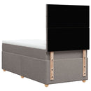 vidaXL tópszínű szövet rugós ágy matraccal 80 x 200 cm