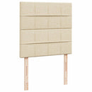 vidaXL krémszínű szövet rugós ágy matraccal 80 x 200 cm