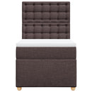 vidaXL sötétbarna szövet rugós ágy matraccal 80 x 200 cm