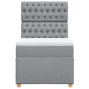 vidaXL világosszürke szövet rugós ágy matraccal 90x190 cm