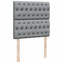 vidaXL világosszürke szövet rugós ágy matraccal 90x190 cm