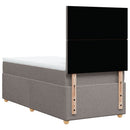vidaXL tópszínű szövet rugós ágy matraccal 90 x 200 cm