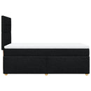vidaXL fekete szövet rugós ágy matraccal 90x200 cm