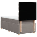 vidaXL tópszínű szövet rugós ágy matraccal 90 x 200 cm
