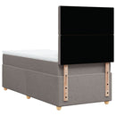 vidaXL tópszínű szövet rugós ágy matraccal 90 x 200 cm