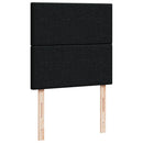 vidaXL fekete szövet rugós ágy matraccal 100 x 200 cm