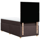 vidaXL sötétbarna szövet rugós ágy matraccal 100 x 200 cm