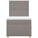 vidaXL tópszínű szövet rugós ágy matraccal 100 x 200 cm