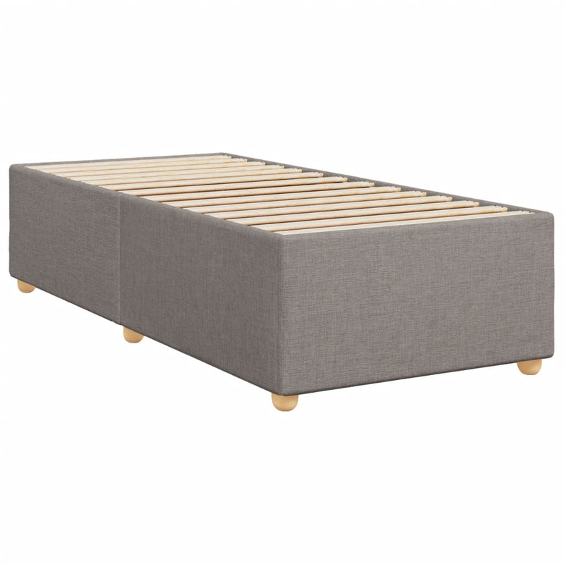 vidaXL tópszínű szövet rugós ágy matraccal 100 x 200 cm