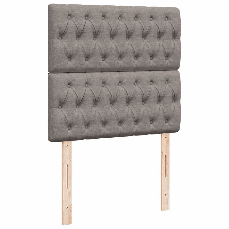 vidaXL tópszínű szövet rugós ágy matraccal 100 x 200 cm