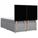 vidaXL világosszürke szövet rugós ágy matraccal 140 x 190 cm