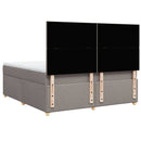 vidaXL tópszínű szövet rugós ágy matraccal 180 x 200 cm