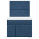 vidaXL kék szövet rugós ágy matraccal 80 x 200 cm