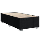 vidaXL fekete szövet rugós ágy matraccal 90x190 cm