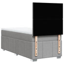 vidaXL világosszürke szövet rugós ágy matraccal 100 x 200 cm