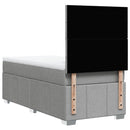 vidaXL világosszürke szövet rugós ágy matraccal 100 x 200 cm