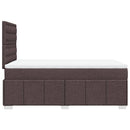 vidaXL sötétbarna szövet rugós ágy matraccal 120 x 190 cm