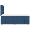 vidaXL kék szövet rugós ágy matraccal 120 x 190 cm