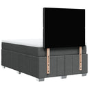 vidaXL sötétszürke szövet rugós ágy matraccal 120 x 200 cm