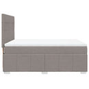 vidaXL tópszínű szövet rugós ágy matraccal 140 x 200 cm