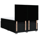 vidaXL fekete szövet rugós ágy matraccal 160x200 cm