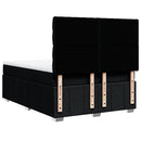 vidaXL fekete szövet rugós ágy matraccal 160x200 cm