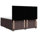 vidaXL sötétbarna szövet rugós ágy matraccal 180 x 200 cm