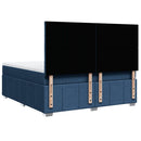 vidaXL kék szövet rugós ágy matraccal 180 x 200 cm