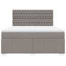 vidaXL tópszínű szövet rugós ágy matraccal 180 x 200 cm