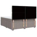 vidaXL tópszínű szövet rugós ágy matraccal 180 x 200 cm