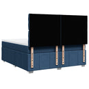 vidaXL kék szövet rugós ágy matraccal 180 x 200 cm