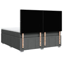 vidaXL sötétszürke szövet rugós ágy matraccal 180 x 200 cm